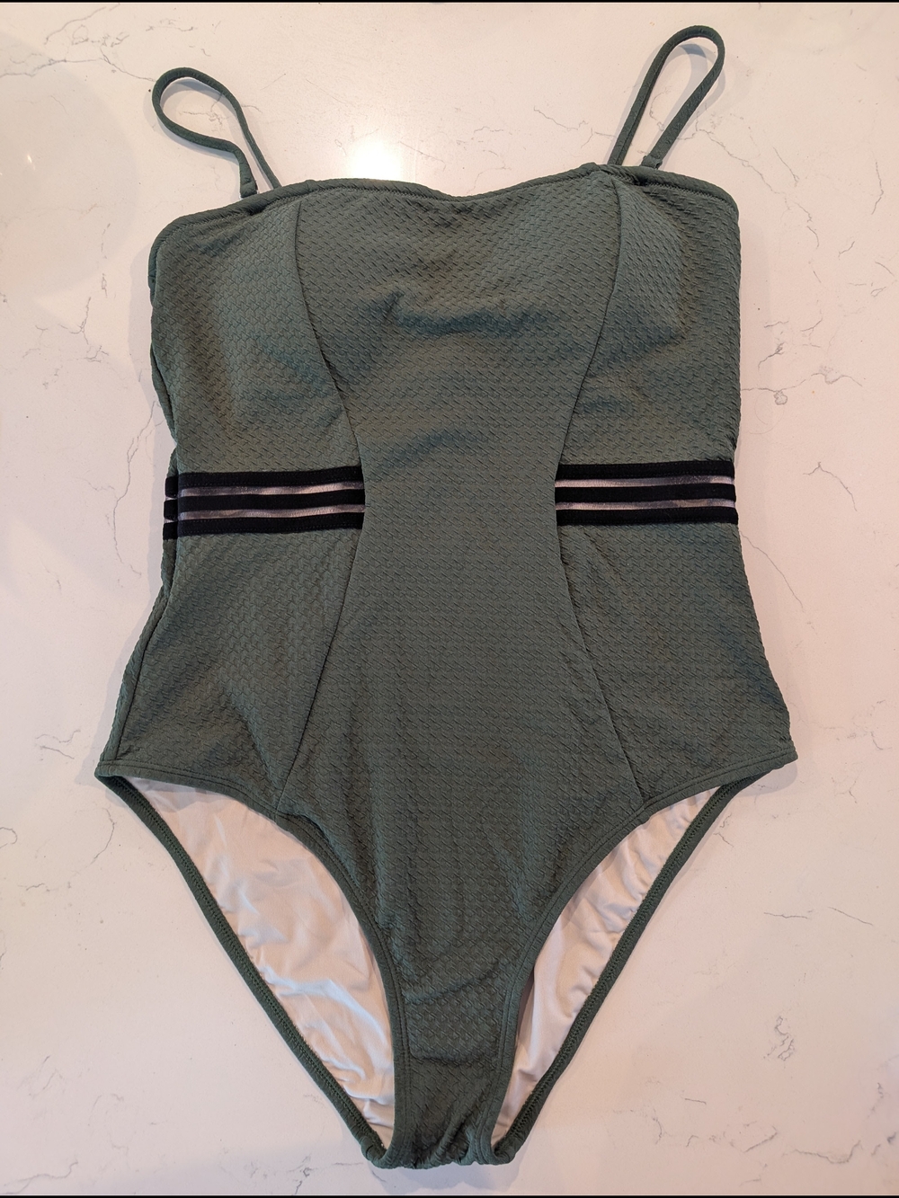 Cupshe Olive Sage Army Green One Piece Swimsuit
